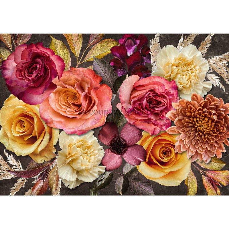 Decoupage Queen - Fruit Punch Floral Decoupage Paper - Rustic River Home