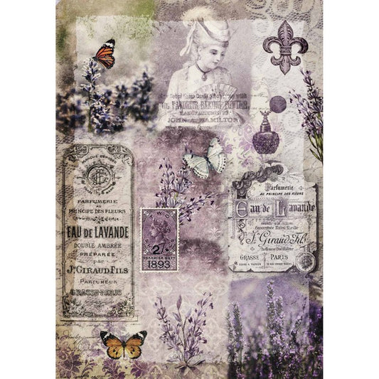 Decoupage Queen - Old Lace and Lavender Decoupage Paper - Rustic River Home