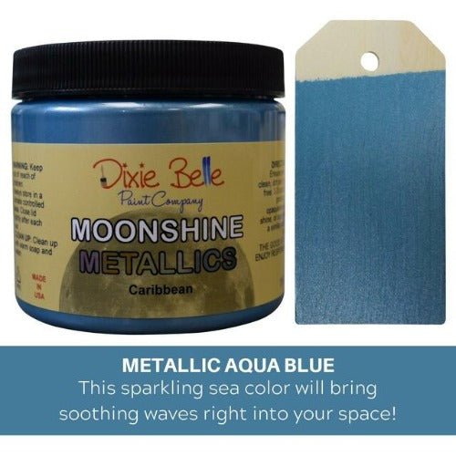 Dixie Belle Moonshine Metallics - Caribbean - 473ml (16oz) - Rustic River Home