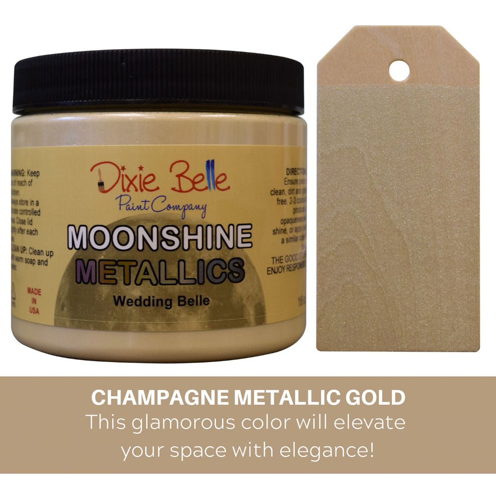 Dixie Belle Moonshine Metallics - Wedding Belle - 473ml (16oz) - Rustic River Home