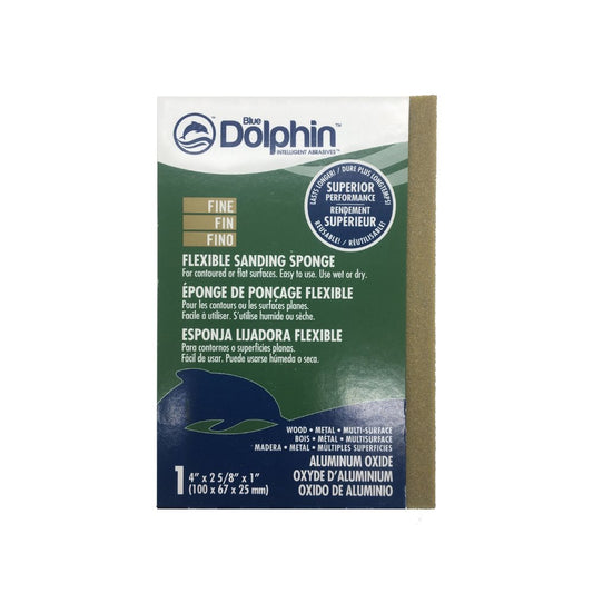 Fine Flexible Sanding Sponge - Blue Dolphin - F-10 - Rustic River Home
