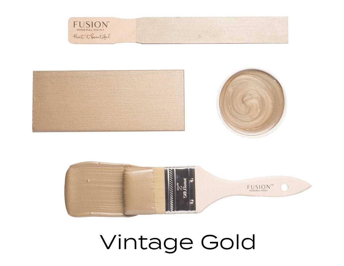 Fusion Mineral Paint - Metallic - Vintage Gold - Rustic River Home