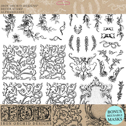 Iron Orchid Designs - Alphabellies Decor Stamp - Rustic River Home
