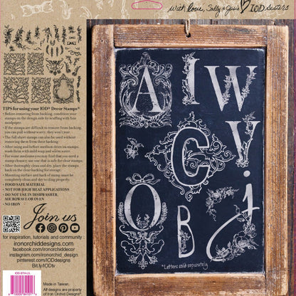 Iron Orchid Designs - Alphabellies Decor Stamp - Rustic River Home