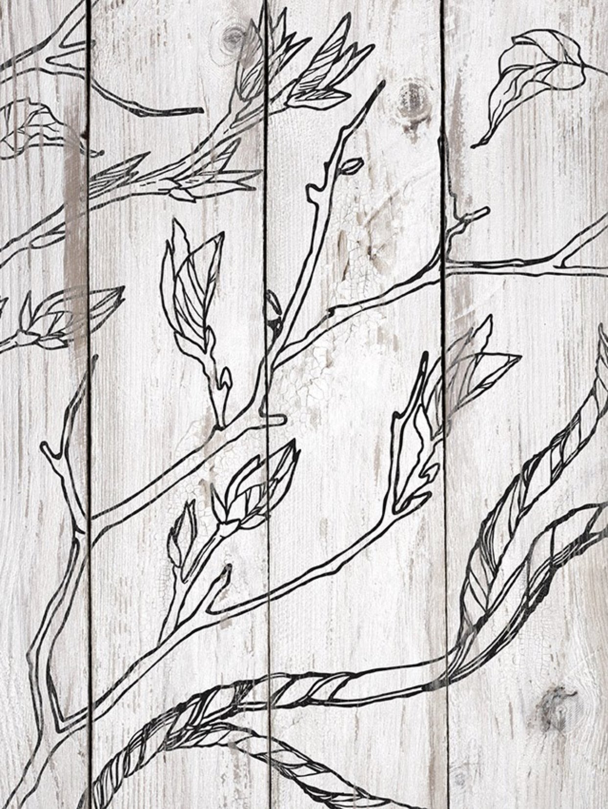 Iron Orchid Designs - Branches & Vine Decor Stamp - Rustic River Home