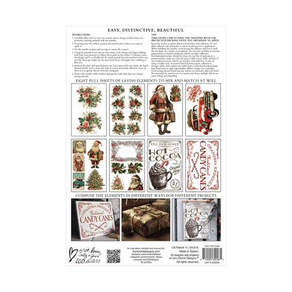Iron Orchid Designs - Candy Cane Cottage Decor Transfer Pad - Rustic River Home