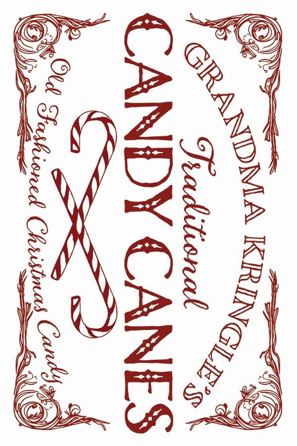 Iron Orchid Designs - Candy Cane Cottage Decor Transfer Pad - Rustic River Home