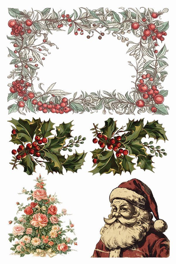 Iron Orchid Designs - Candy Cane Cottage Decor Transfer Pad - Rustic River Home