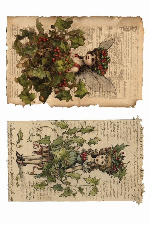Iron Orchid Designs - Fairy Merry Christmas Decor Transfer Pad - Rustic River Home