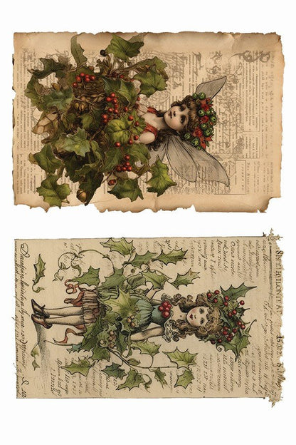 Iron Orchid Designs - Fairy Merry Christmas Decor Transfer Pad - Rustic River Home
