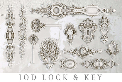Iron Orchid Designs - Lock & Key Decor Mould - Rustic River Home