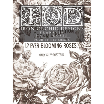 Iron Orchid Designs - Mays Roses Decor Transfer Pad - Rustic River Home
