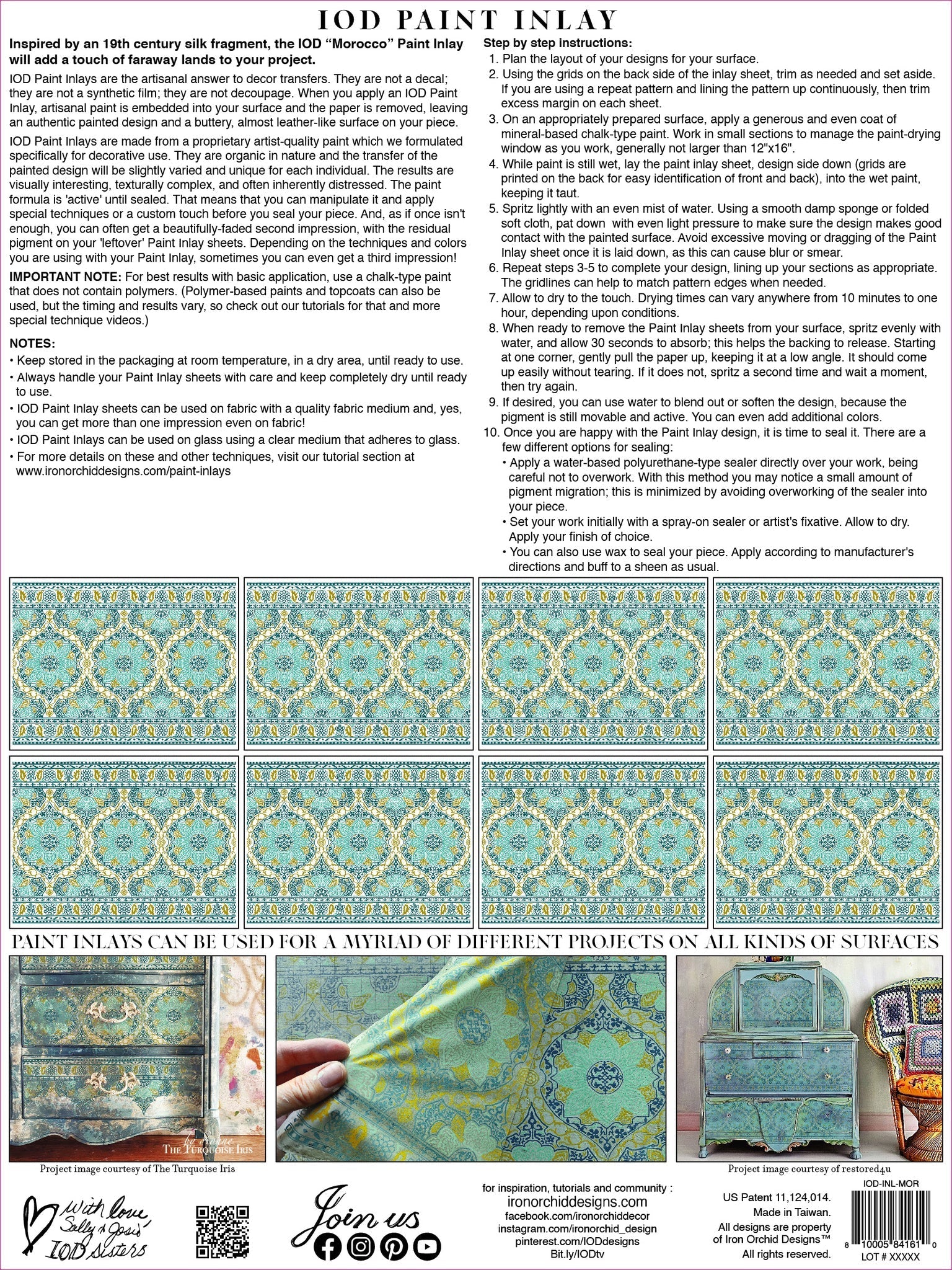 Iron Orchid Designs - Morocco Paint Inlay - Rustic River Home
