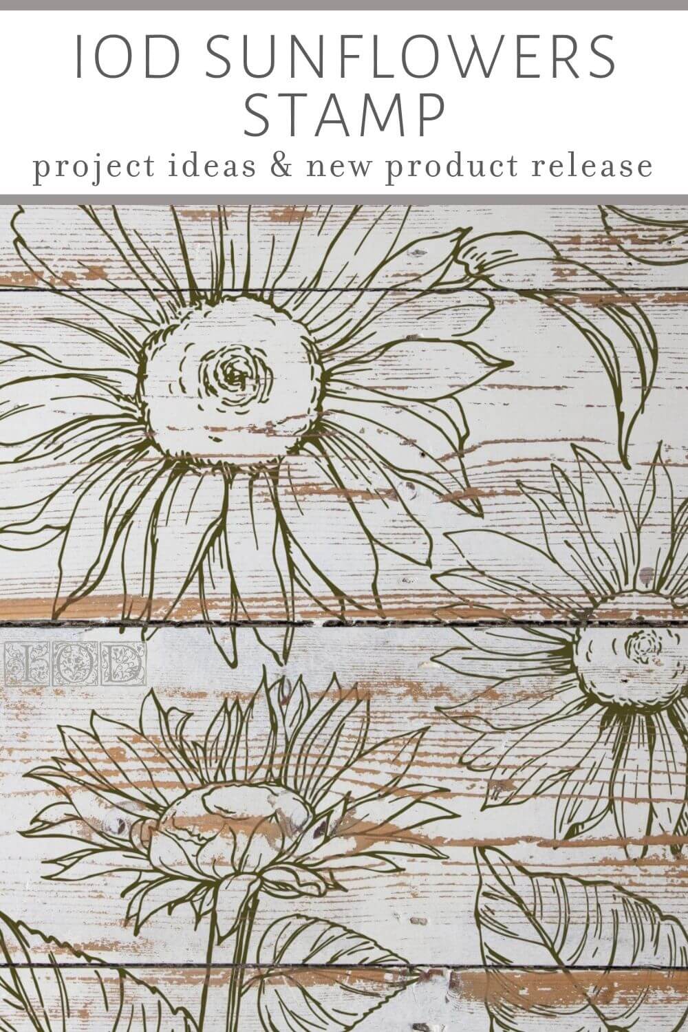 Iron Orchid Designs - Sunflowers Decor Stamp - Rustic River Home