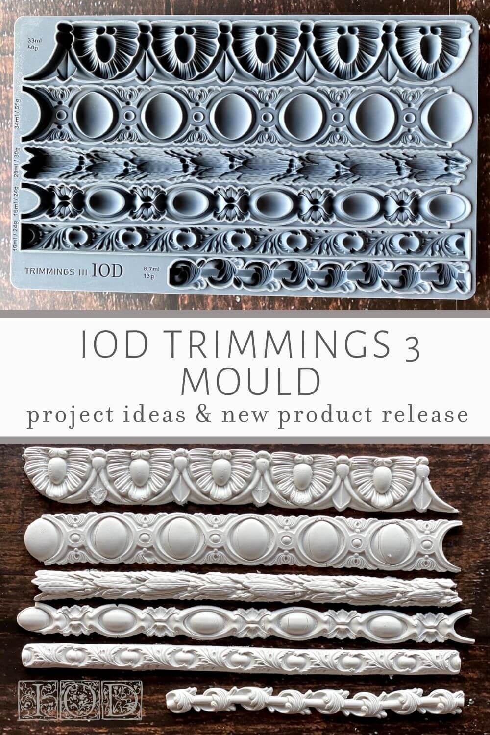 Iron Orchid Designs - Trimmings 3 Decor Mould - Rustic River Home