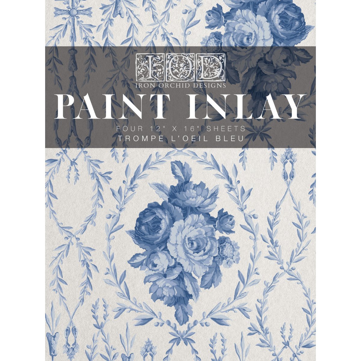 Iron Orchid Designs - Trompe L'Oeil Bleu Paint Inlay - Rustic River Home