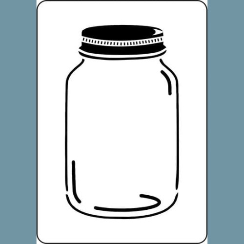 JRV Stencil - Canning Jar - Rustic River Home