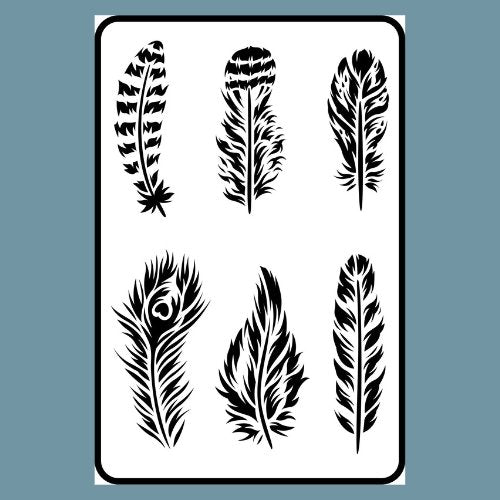 JRV Stencil - Feathers - Rustic River Home