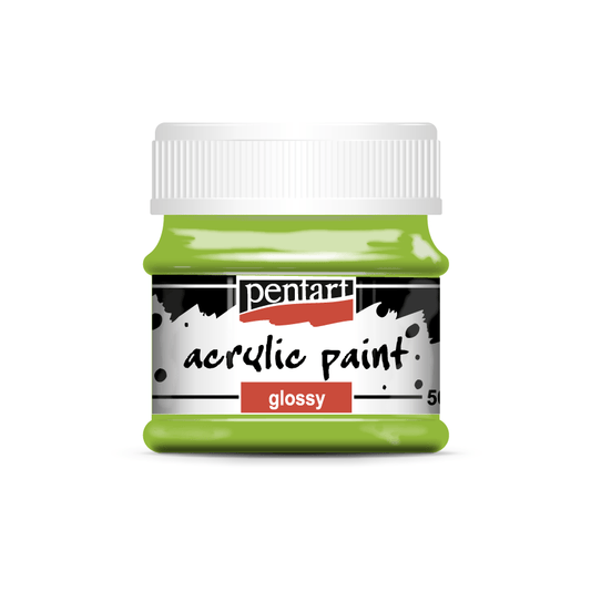 Pentart - Acrylic Paint - Glossy - Apple Green - Rustic River Home