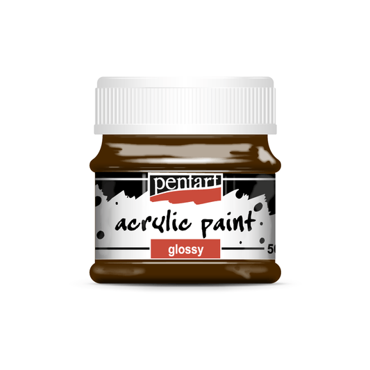 Pentart - Acrylic Paint - Glossy - Dark Brown - Rustic River Home