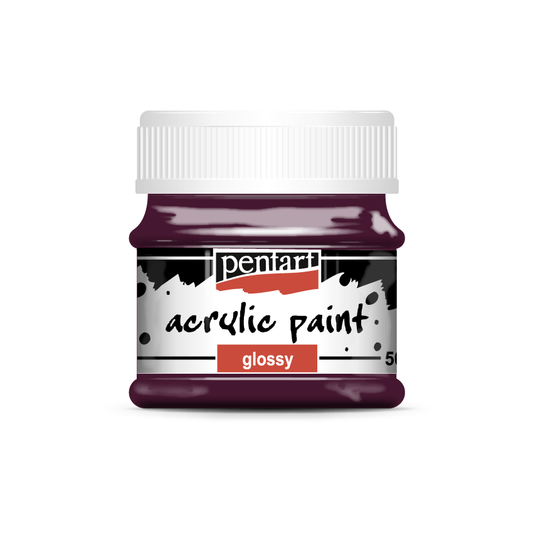 Pentart - Acrylic Paint - Glossy - Eggplant - Rustic River Home