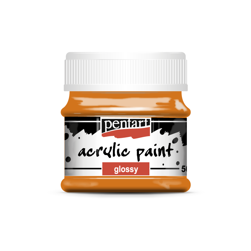 Pentart - Acrylic Paint - Glossy - Orange - Rustic River Home
