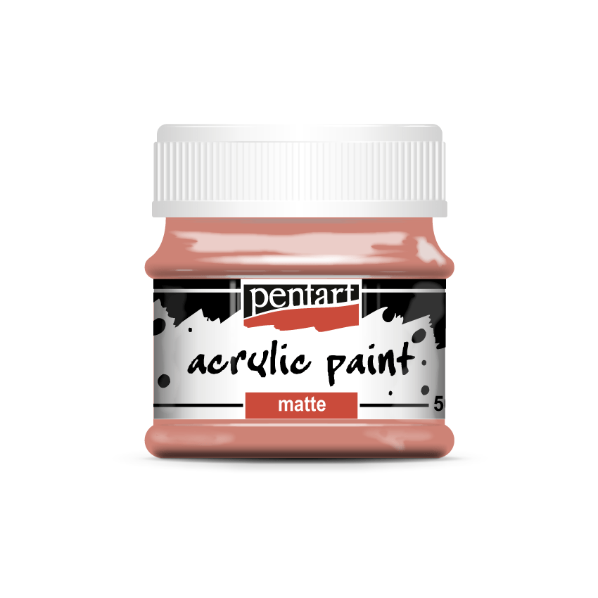 Pentart - Acrylic Paint - Matte - Coral - Rustic River Home