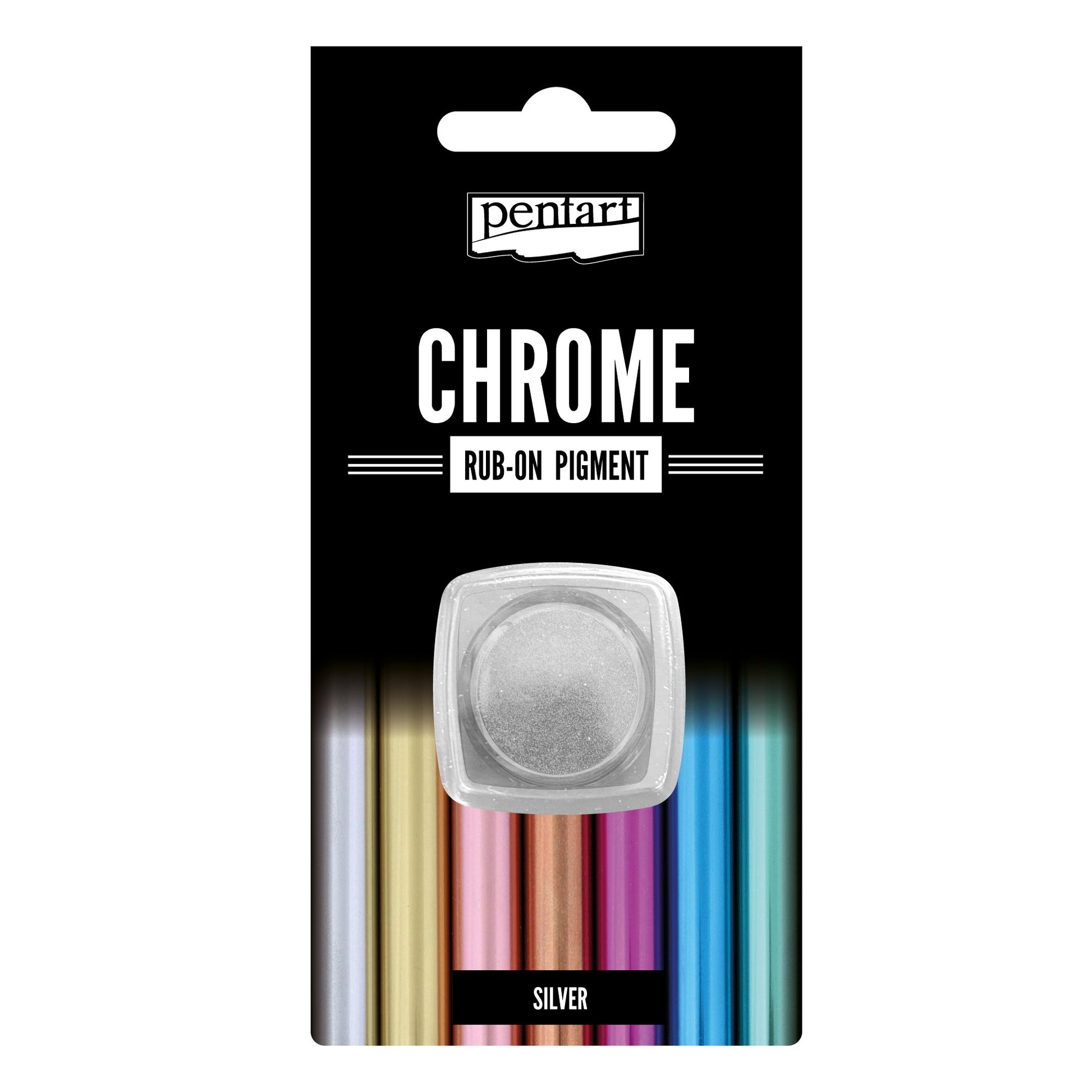 Pentart Chrome Rub-on Pigment - Silver - Rustic River Home