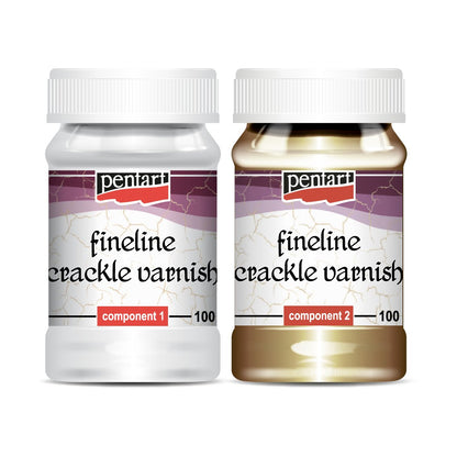 Pentart Crackle Varnish - Fineline - 2 Components - 100ml - Rustic River Home