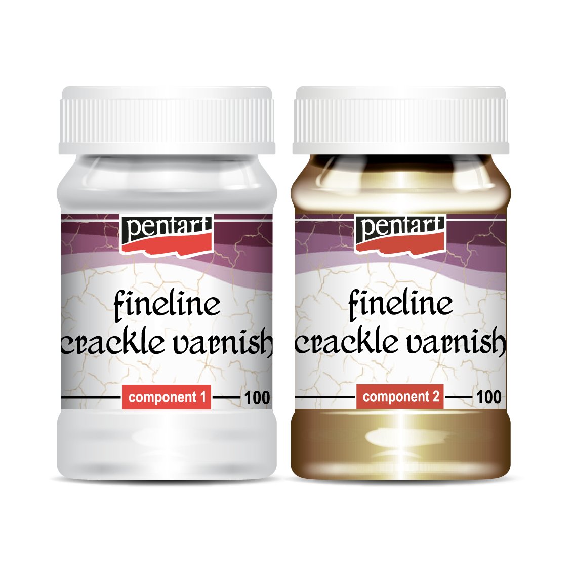 Pentart Crackle Varnish - Fineline - 2 Components - 100ml - Rustic River Home