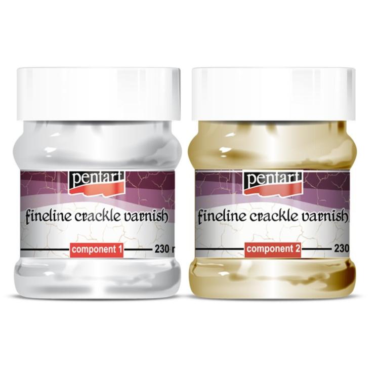 Pentart Crackle Varnish - Fineline - 2 Components - 230ml - Rustic River Home