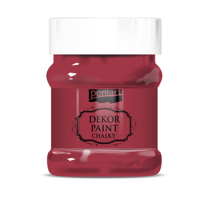 Pentart Dekor Chalk Paint - Cardinal-Red - 230ml - Rustic River Home