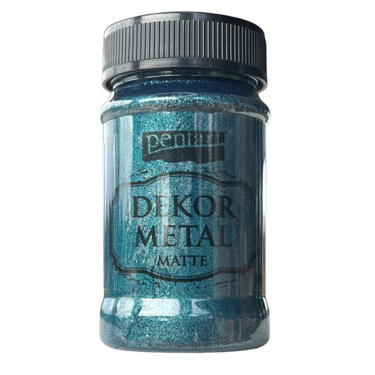 Pentart Dekor Metallic Matte - 100ml - Oxford Blue - Rustic River Home