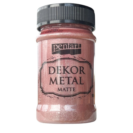 Pentart Dekor Metallic Matte - 100ml - Rose Gold - Rustic River Home