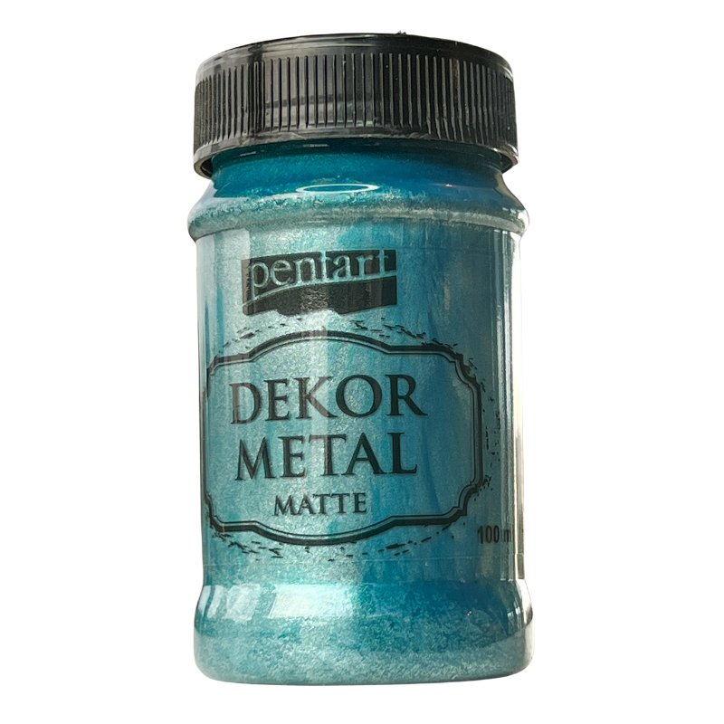 Pentart Dekor Metallic Matte - 100ml - Turquoise - Rustic River Home