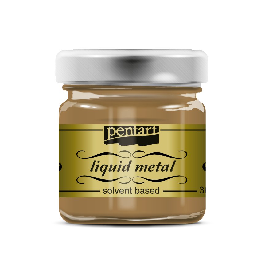 Pentart Liquid Metal - 30ml - Antique Gold - Rustic River Home