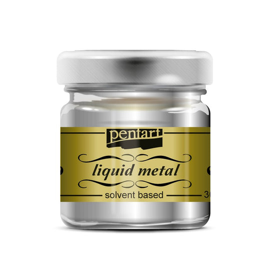 Pentart Liquid Metal - 30ml - Silver - Rustic River Home