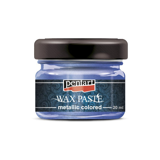 Pentart Wax Paste - Coloured Metallic - 20ml - Blue - Rustic River Home