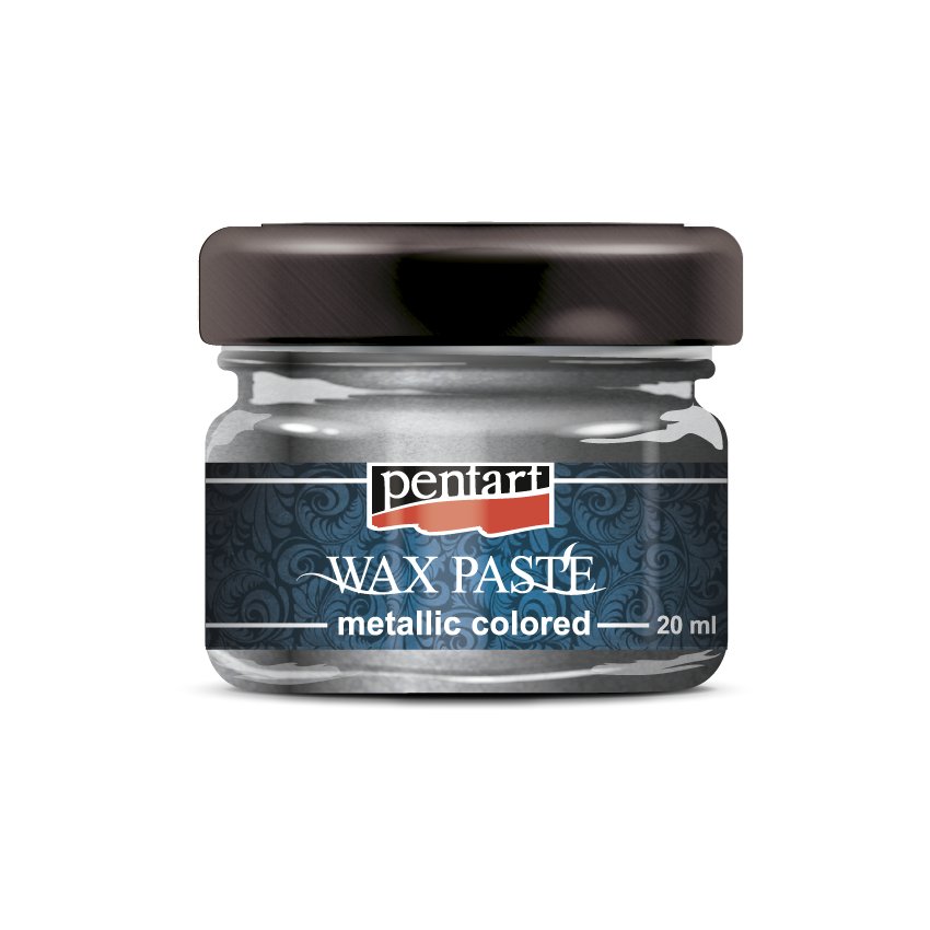 Pentart Wax Paste - Coloured Metallic - 20ml - Graphite - Rustic River Home