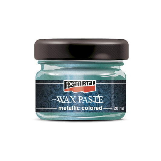 Pentart Wax Paste - Coloured Metallic - 20ml - Turquoise - Rustic River Home