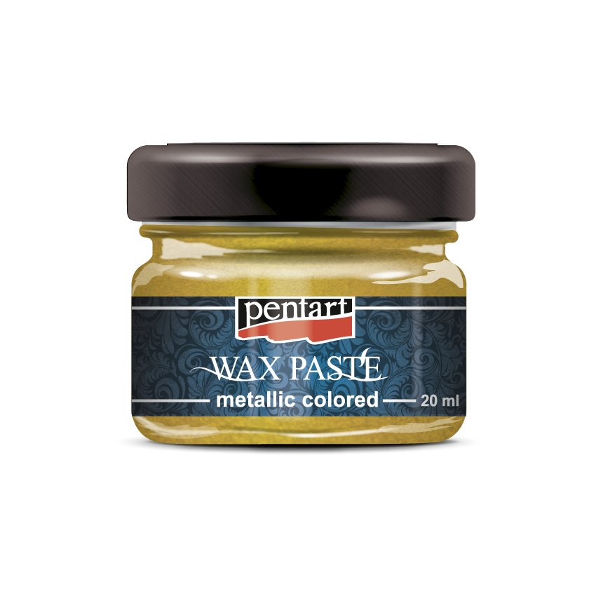 Pentart Wax Paste - Coloured Metallic - 20ml - Yellow - Rustic River Home