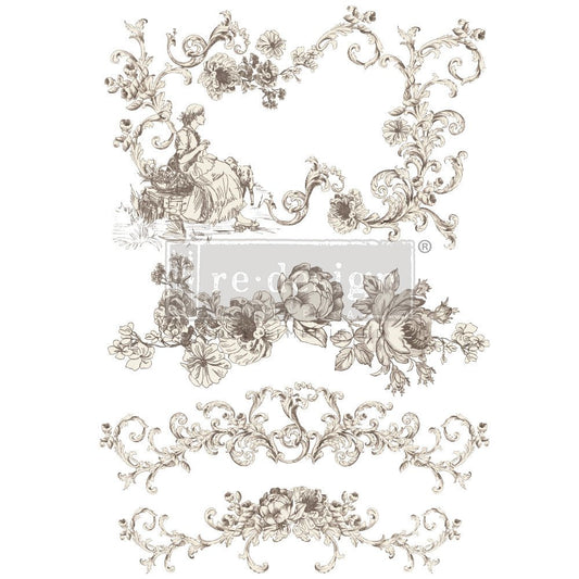 Redesign Decor Transfer - Alaina Toile - 24"x35" - Rustic River Home