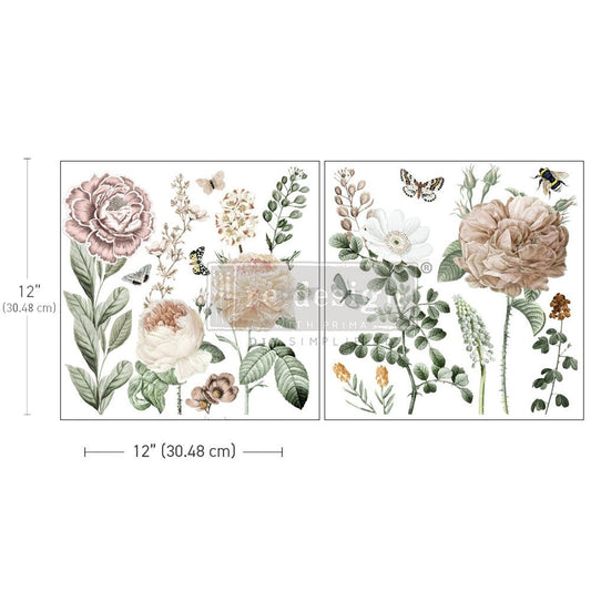 Redesign Decor Transfer - An Afternoon In the Garden - 12"x12" - Rustic River Home