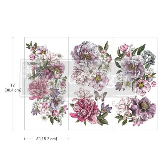 Redesign Decor Transfer - Dreamy Florals - 6"x12" - Rustic River Home