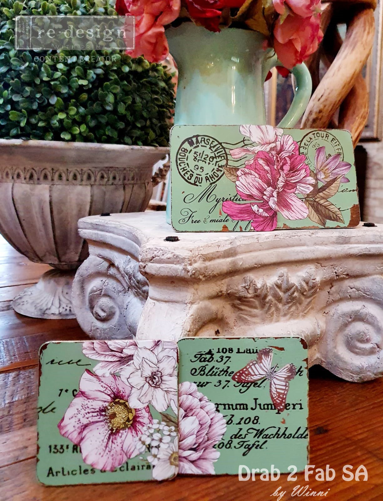 Redesign Decor Transfer - Dreamy Florals - 6"x12" - Rustic River Home