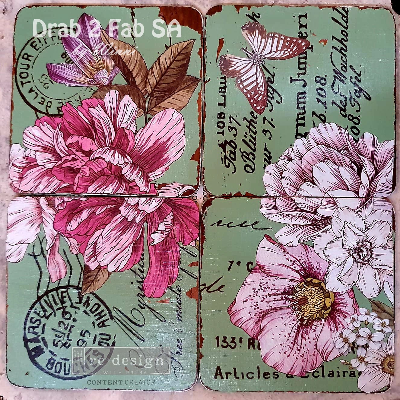 Redesign Decor Transfer - Dreamy Florals - 6"x12" - Rustic River Home