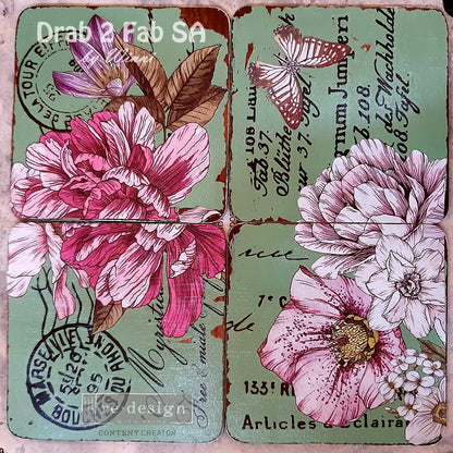Redesign Decor Transfer - Dreamy Florals - 6"x12" - Rustic River Home
