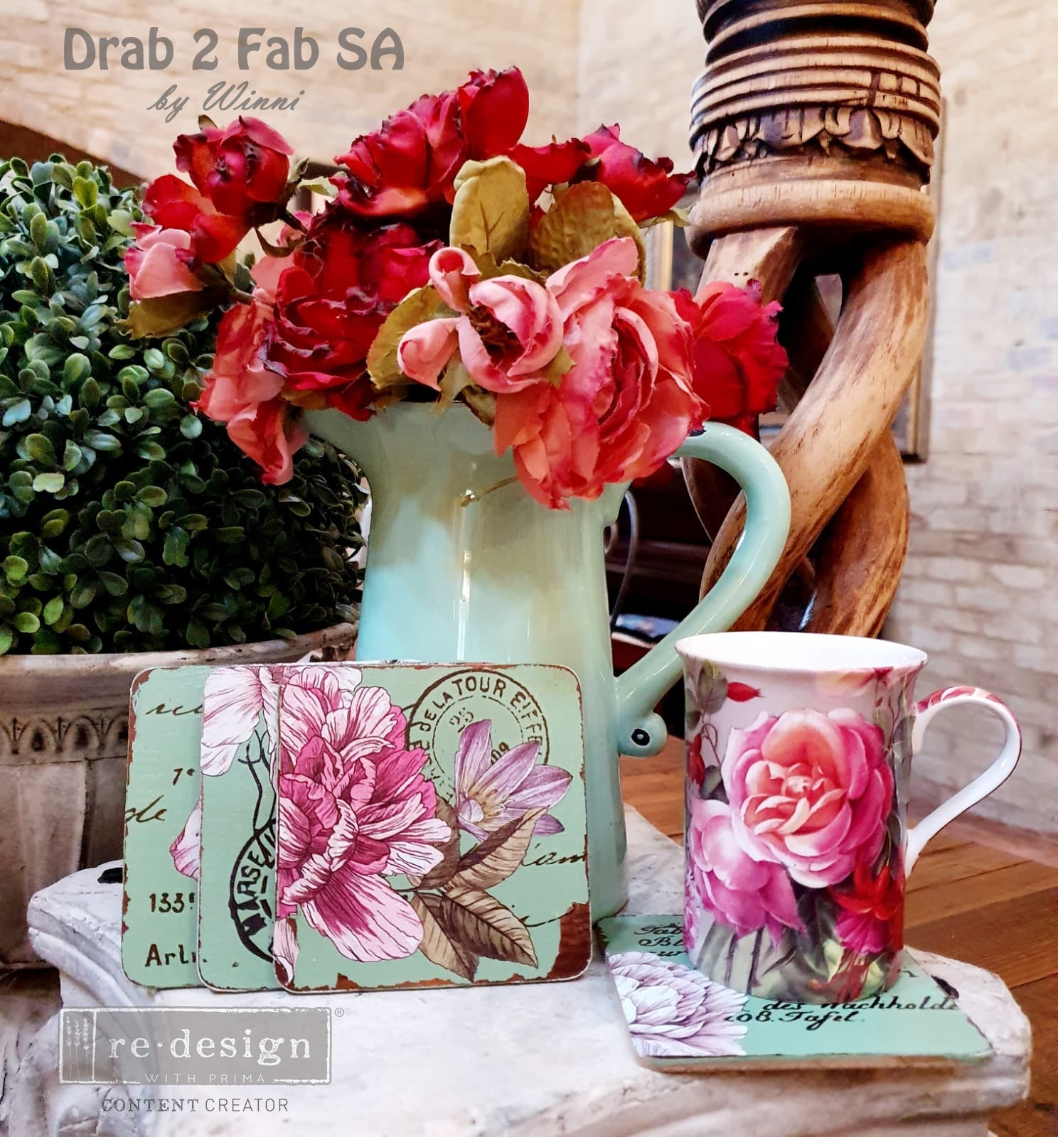 Redesign Decor Transfer - Dreamy Florals - 6"x12" - Rustic River Home