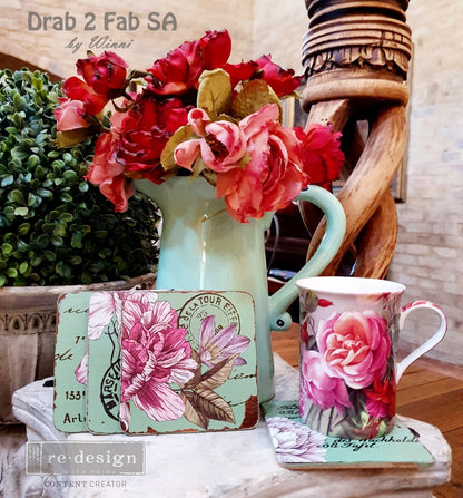 Redesign Decor Transfer - Dreamy Florals - 6"x12" - Rustic River Home