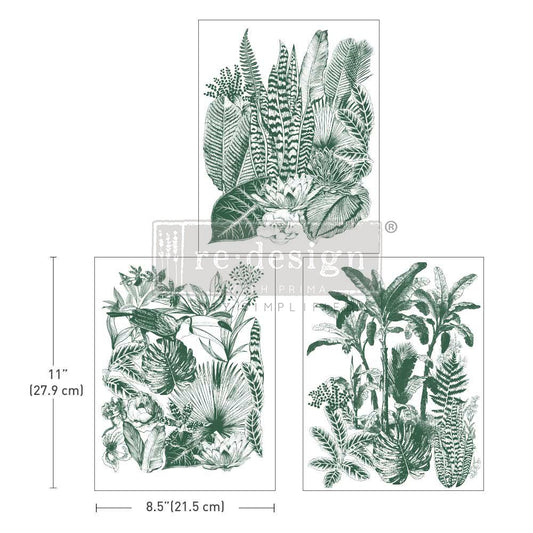 Redesign Decor Transfer - Green Foliage - 8.5"x11" - Rustic River Home